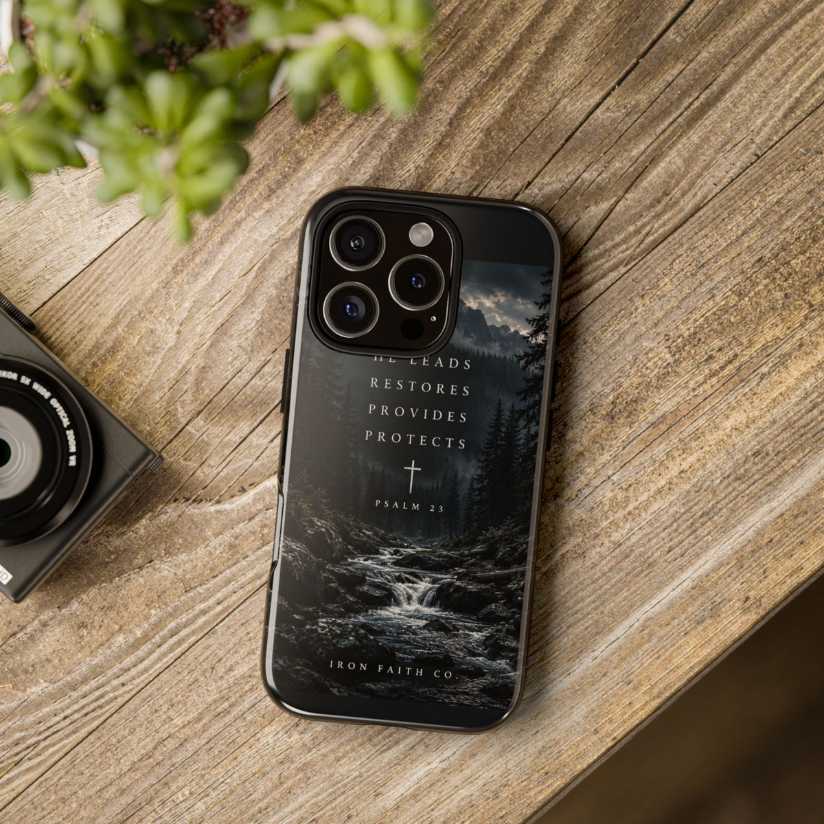 He Leads Psalm 23 Phone Case