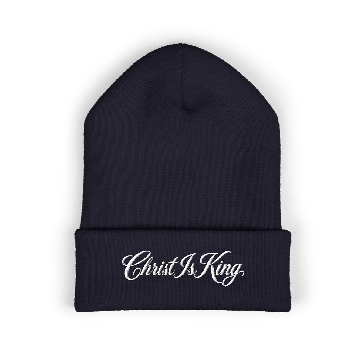 Christ Is King Embroidered Cuffed Beanie