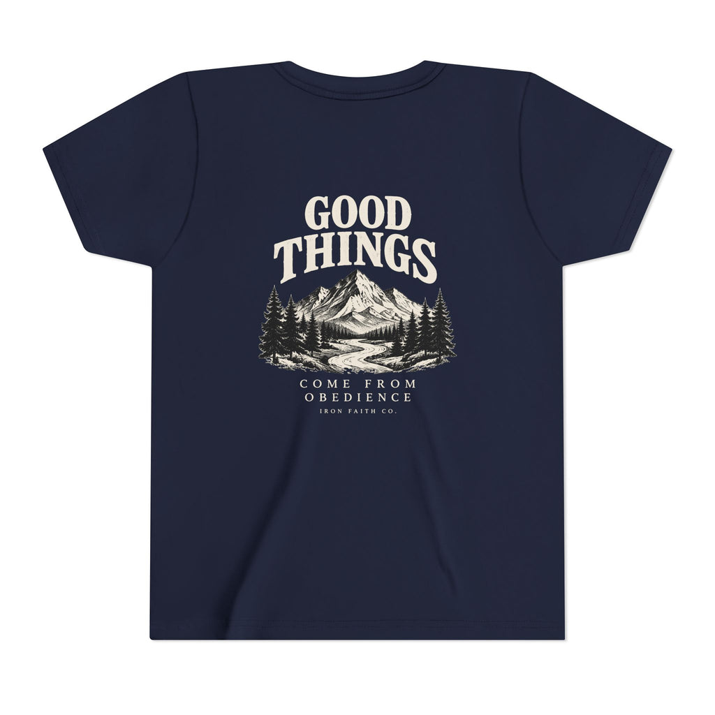 Good Things Come From Obedience Youth Tee – Back Print