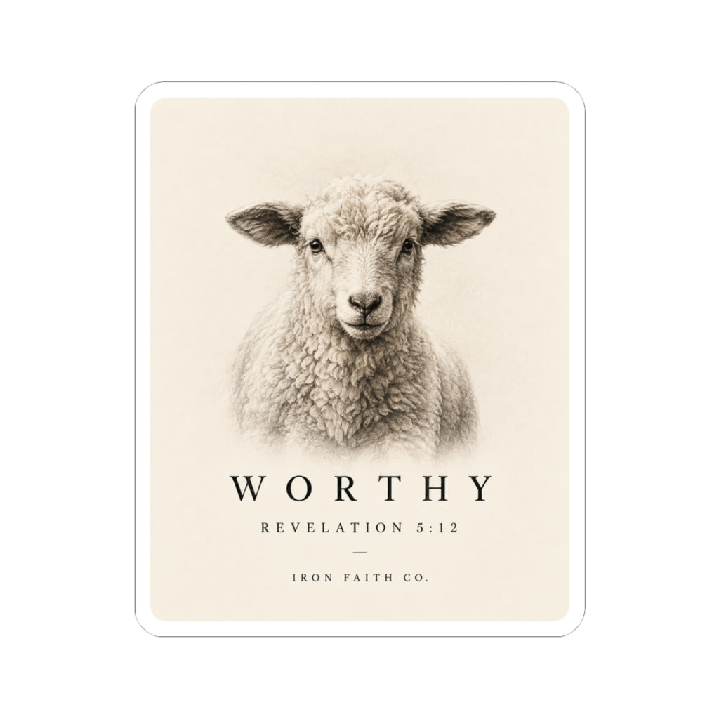 Worthy Revelation 5:12 Sticker