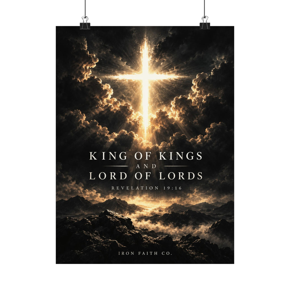 King of Kings Revelation 19:16 Poster