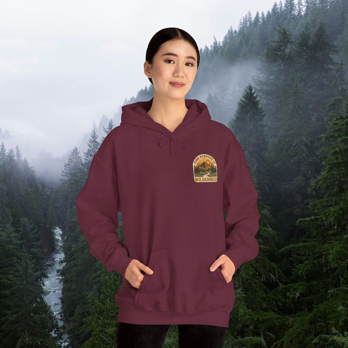 Find purpose in wilderness | Iron Faith Co. | Comfortable Heavy Blend Sweatshirt