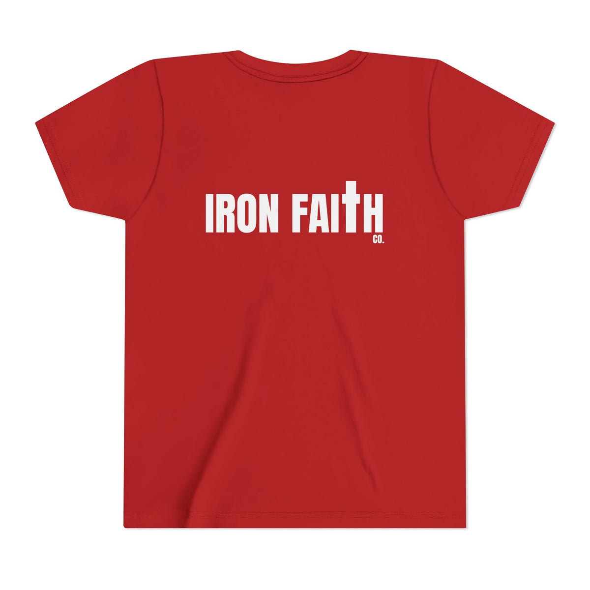 Iron Faith Co. Wordmark Youth Tee – Back Print