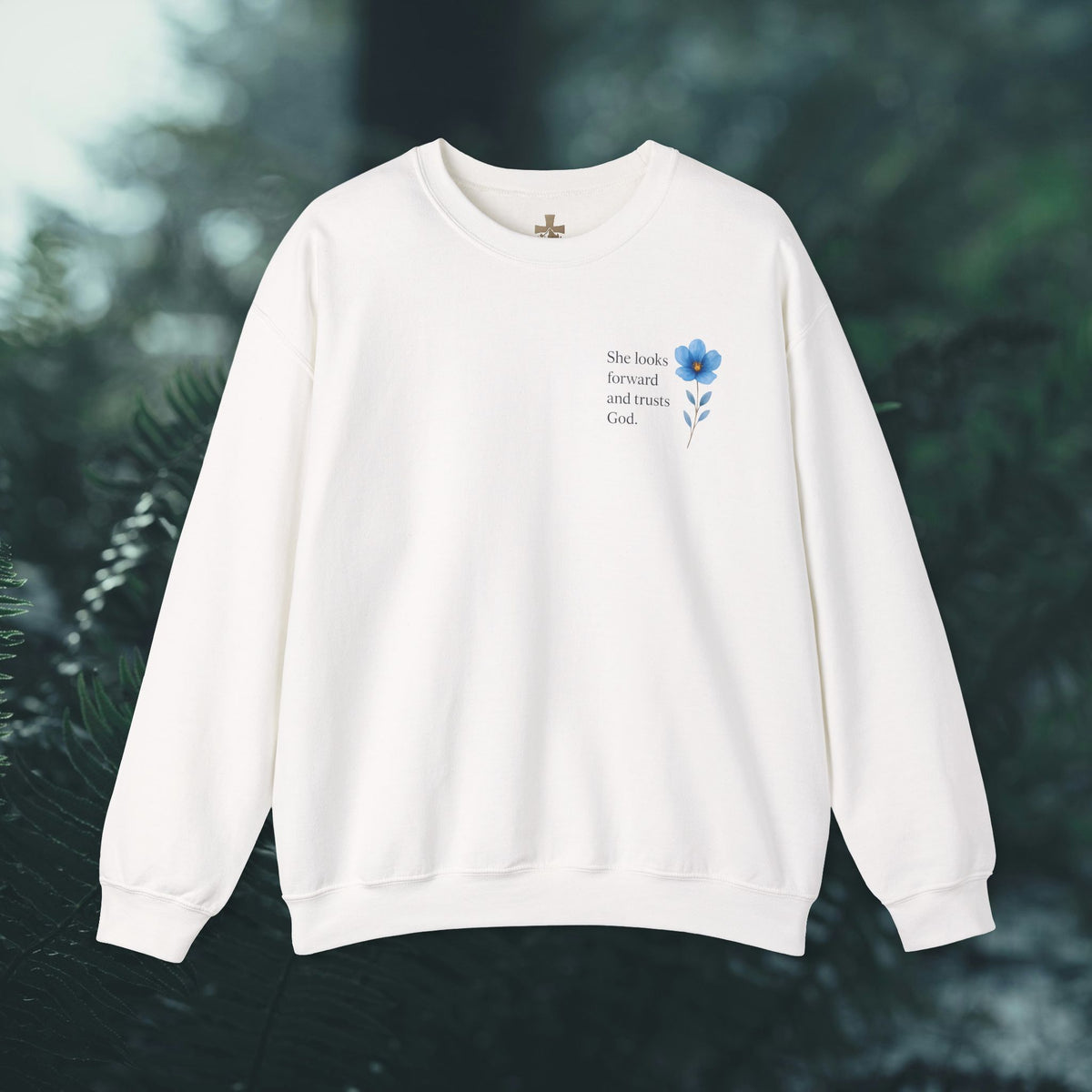 She Looks Back and Thanks God Floral Sweatshirt - Iron Faith Co. - photo 10 of 24