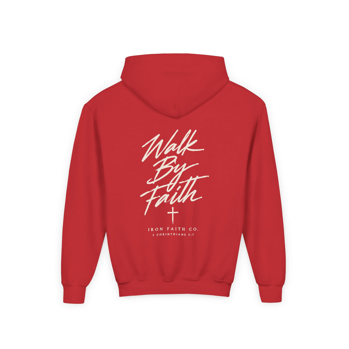 Walk By Faith Youth Hoodie – Back Print
