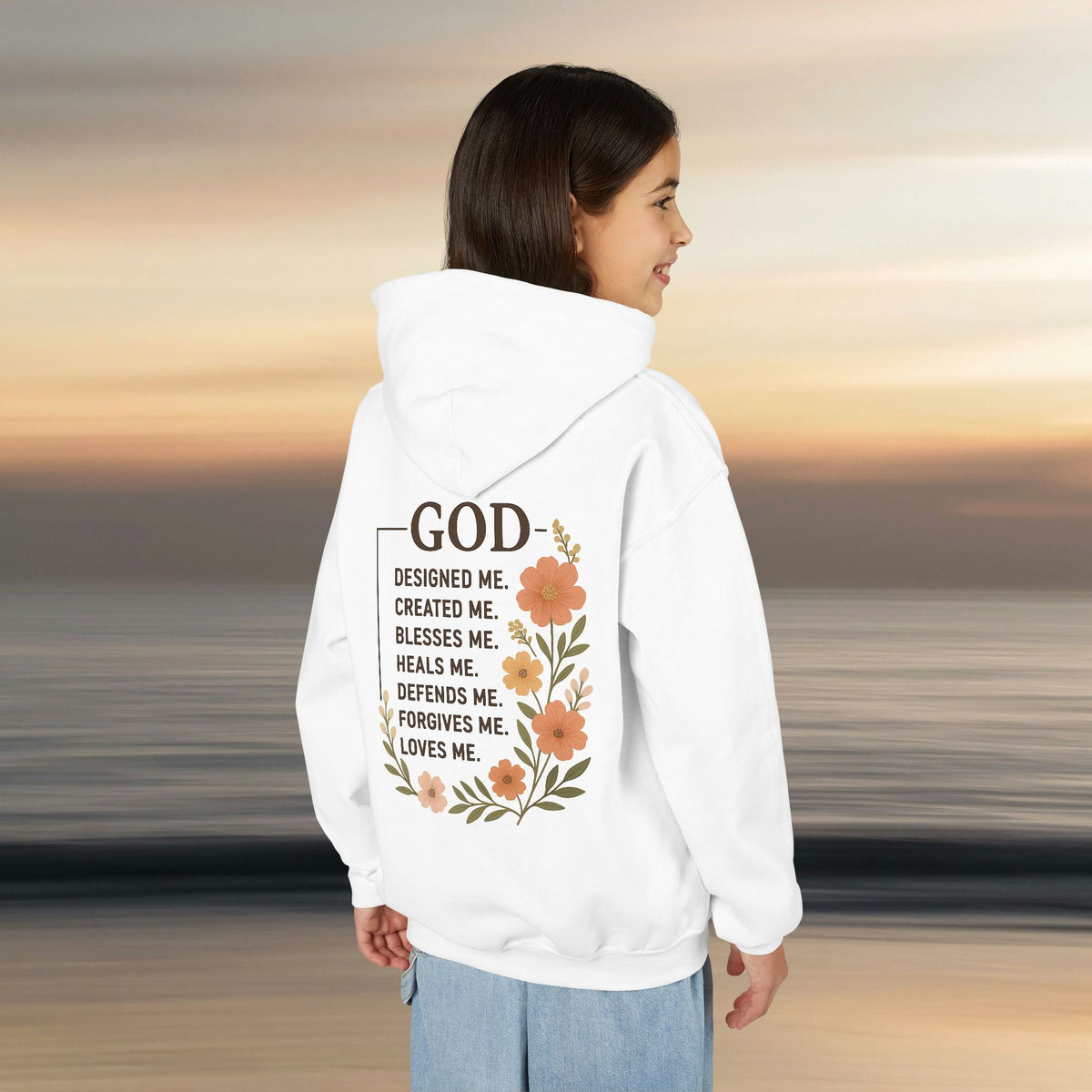 Iron Faith Co. - God's creation - Girls Youth Heavy Blend Hooded Sweatshirt - photo 15 of 30