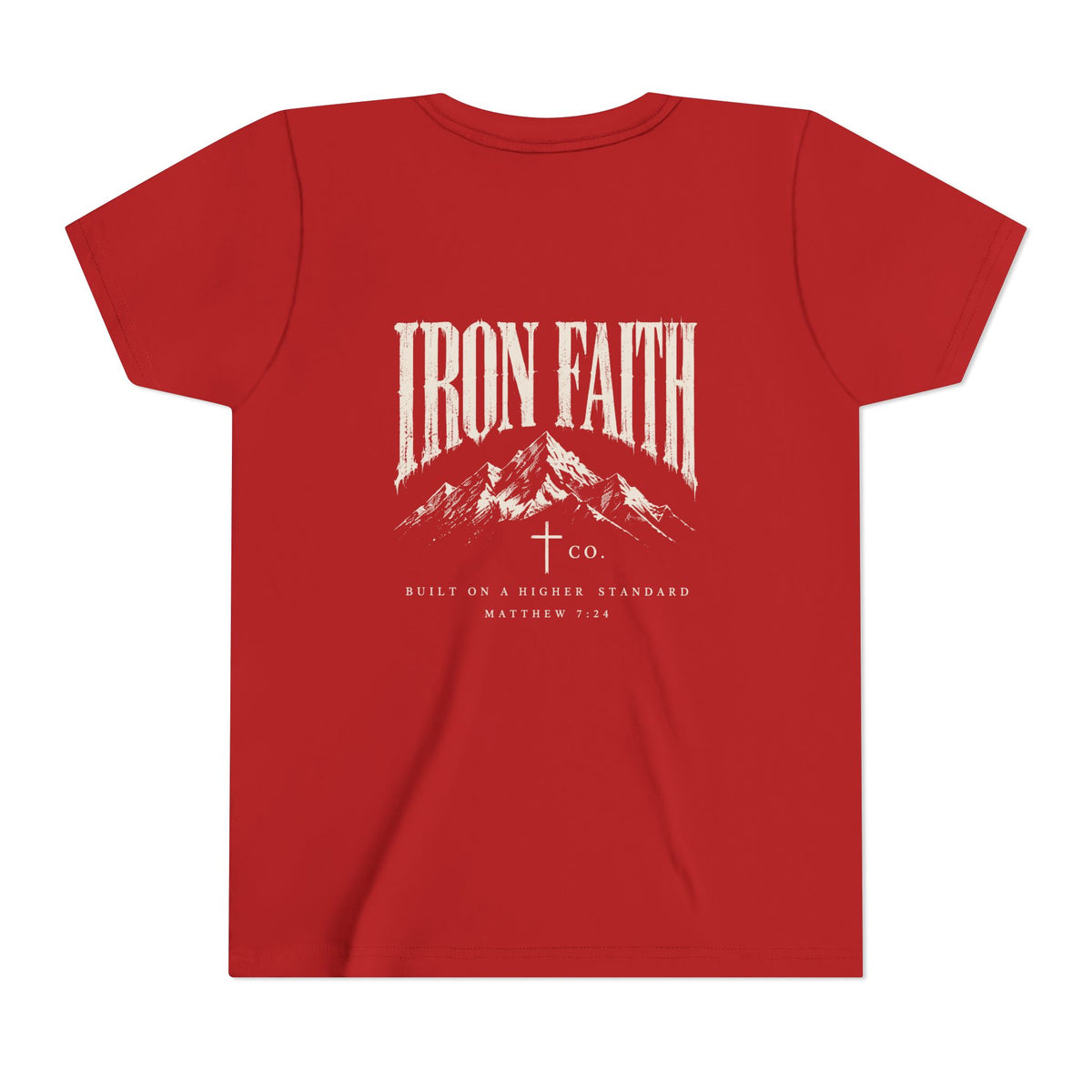 Built on a Higher Standard Youth Tee – Back Print