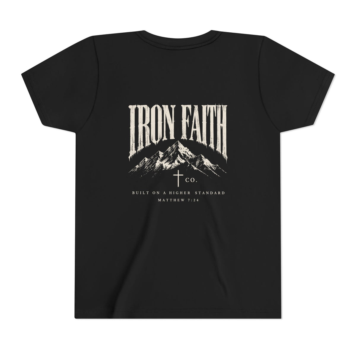 Built on a Higher Standard Youth Tee – Back Print