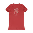 Walk By Faith Women's Fitted Tee – Back Print
