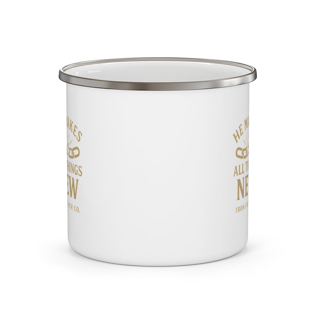 He Makes All Things New Enamel Camp Mug
