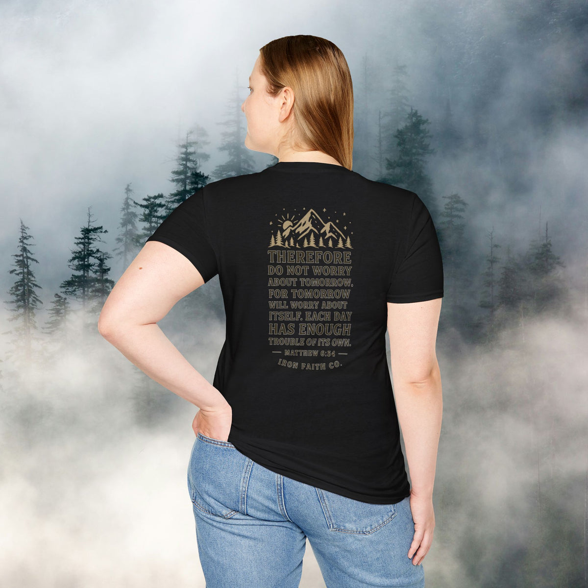 Iron Faith co - Matthew 6:34 T-shirt - photo 24 of 30
