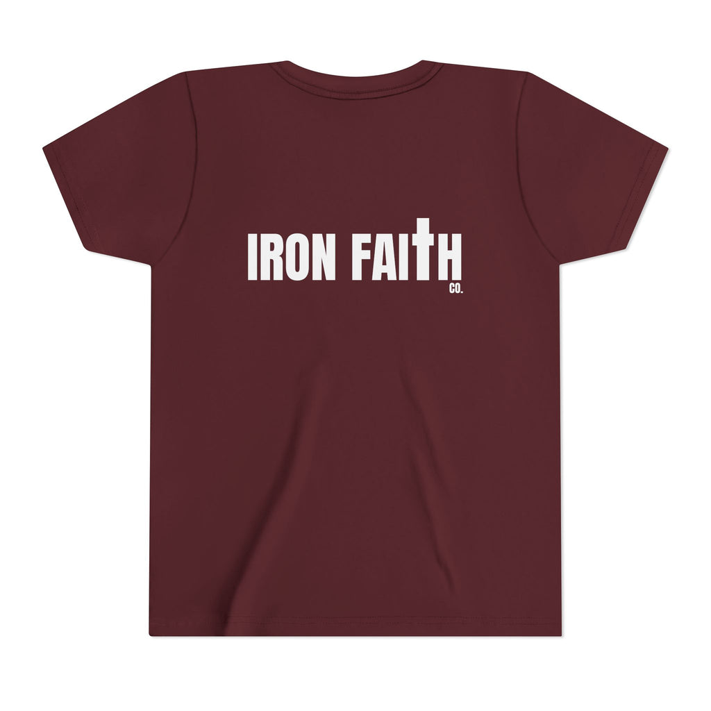 Iron Faith Co. Wordmark Youth Tee – Back Print