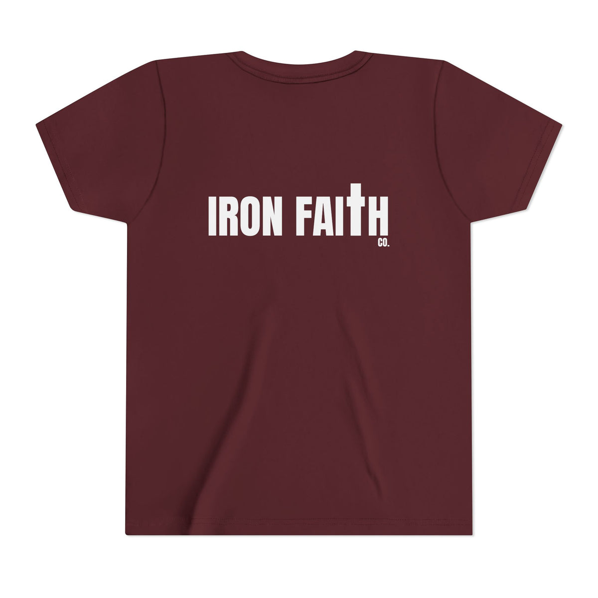 Iron Faith Co. Wordmark Youth Tee – Back Print