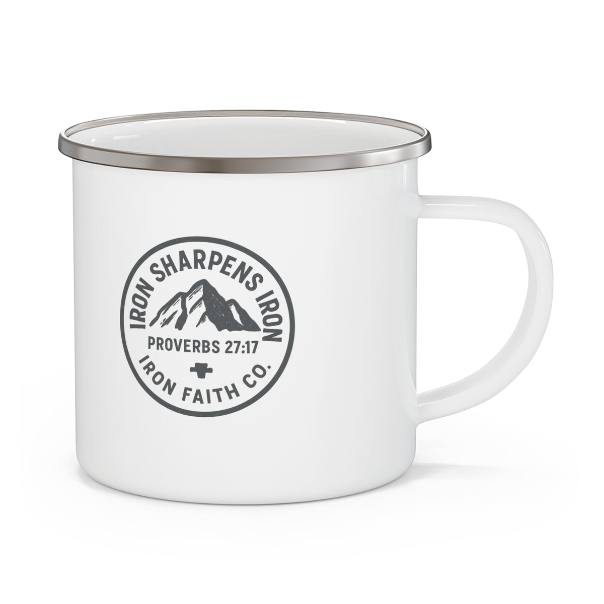 Iron Sharpens Iron Enamel Camp Mug