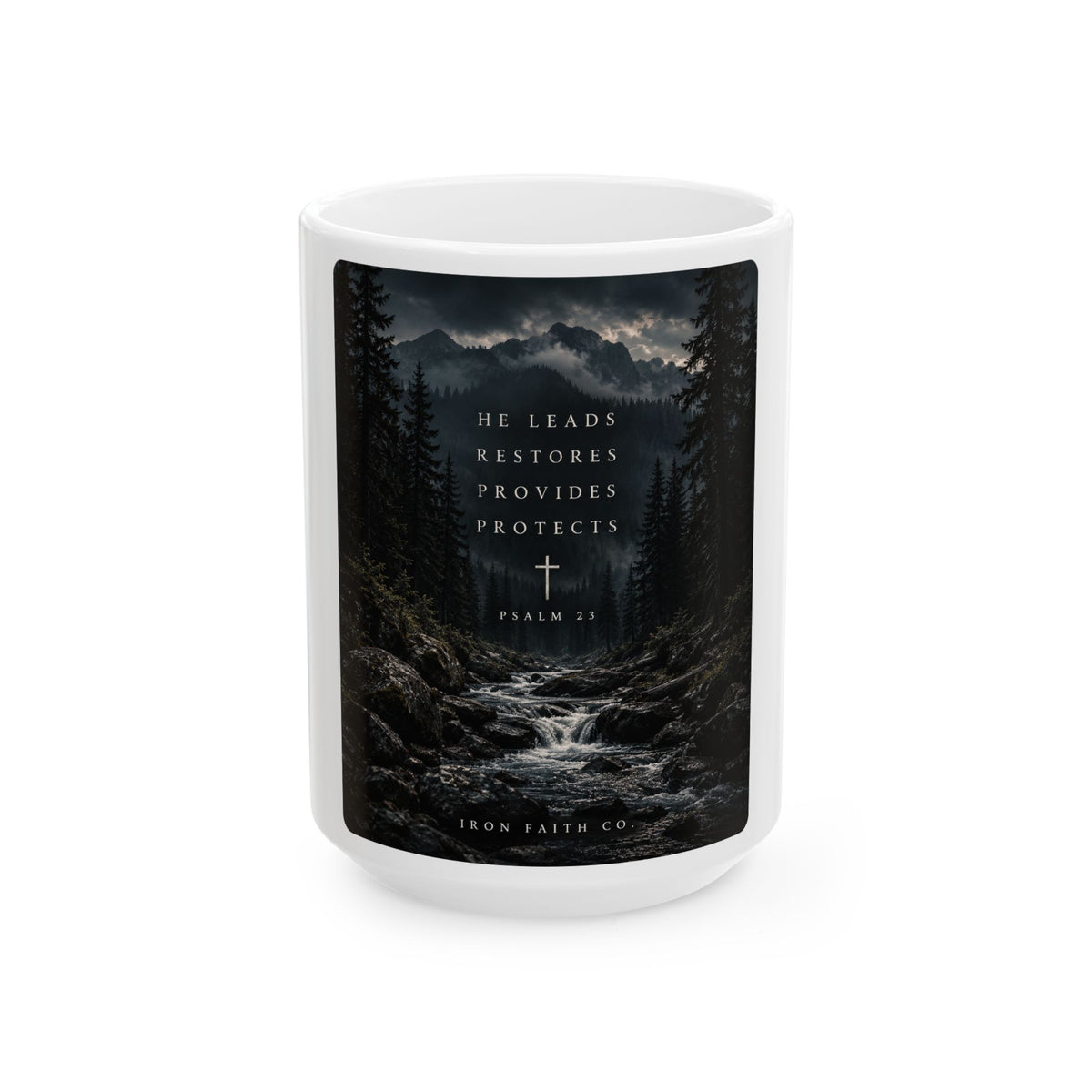 He Leads Psalm 23 Mug