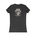 Good Things Come From Obedience Women's Fitted Tee – Back Print