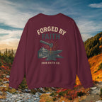 Be strong and courageous Joshua 1:9 - forged by Faith - Iron Faith Co. - Crewneck Sweatshirt - photo 10 of 30
