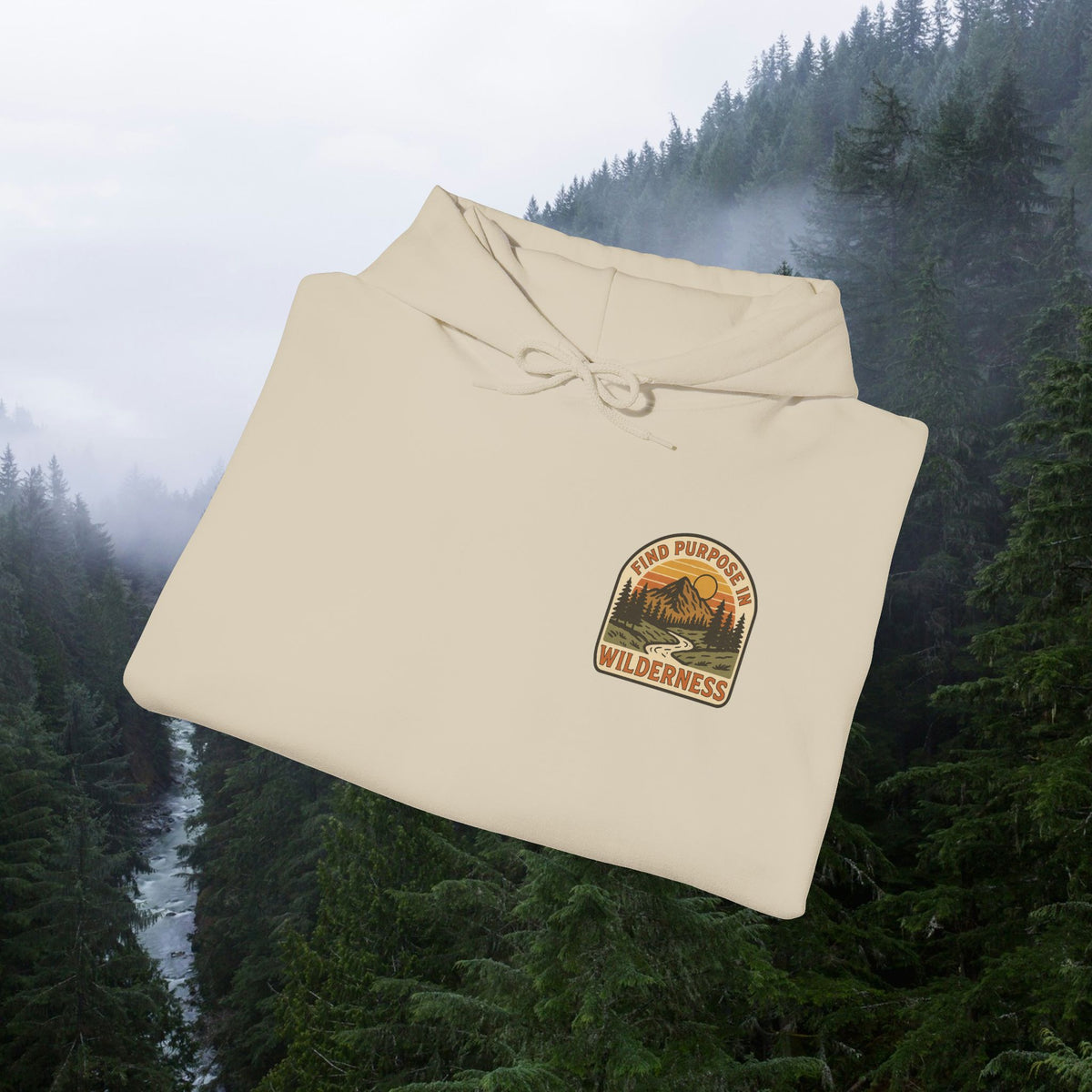 Find purpose in wilderness | Iron Faith Co. | Comfortable Heavy Blend Sweatshirt