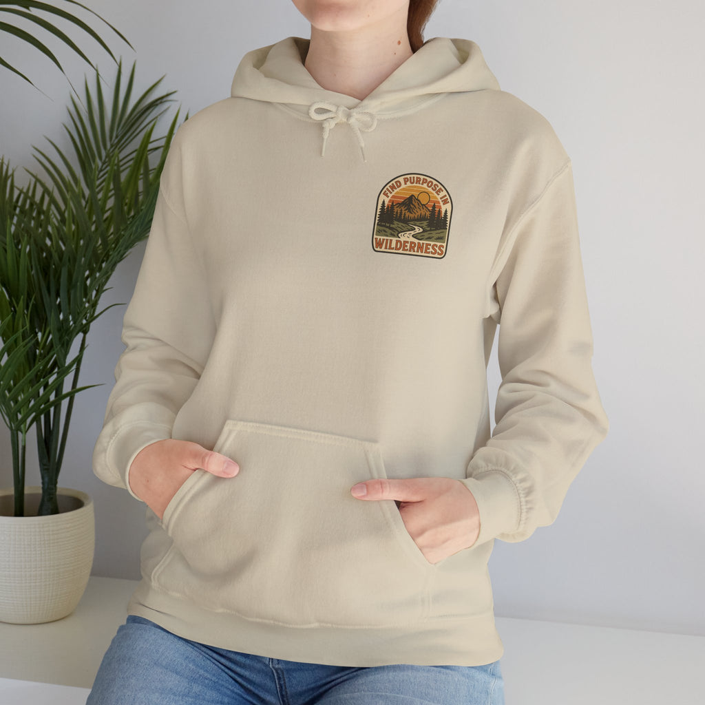 Find purpose in wilderness | Iron Faith Co. | Comfortable Heavy Blend Sweatshirt