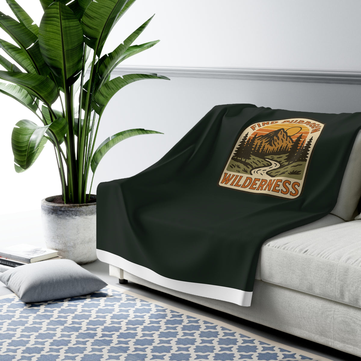 Find Purpose in the Wilderness Sherpa Fleece Blanket