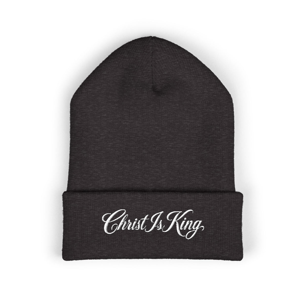 Christ Is King Embroidered Cuffed Beanie