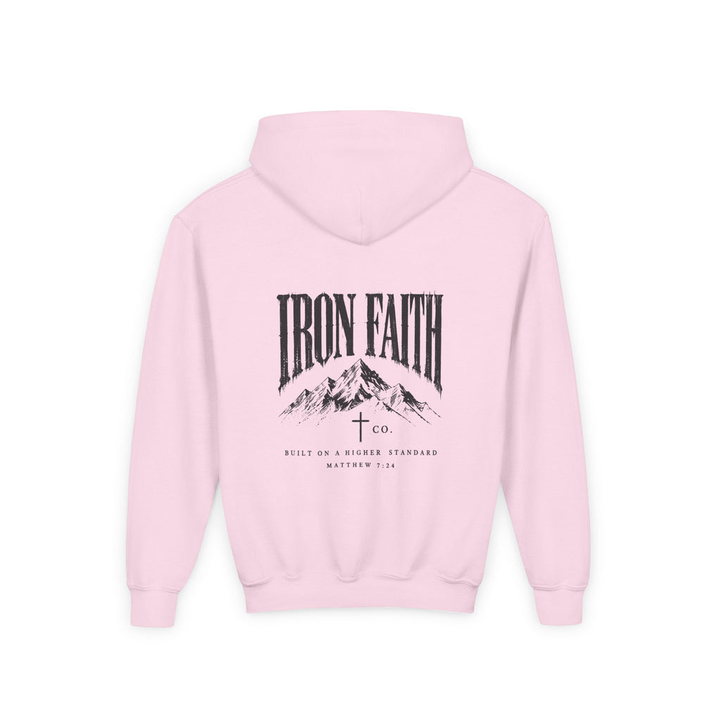 Built on a Higher Standard Youth Hoodie – Back Print
