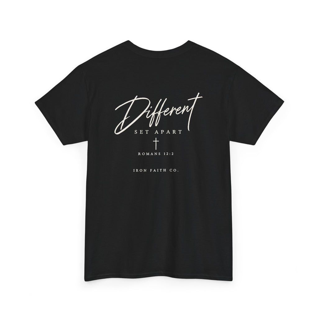 Different Romans 12:2 Tee – Back Print