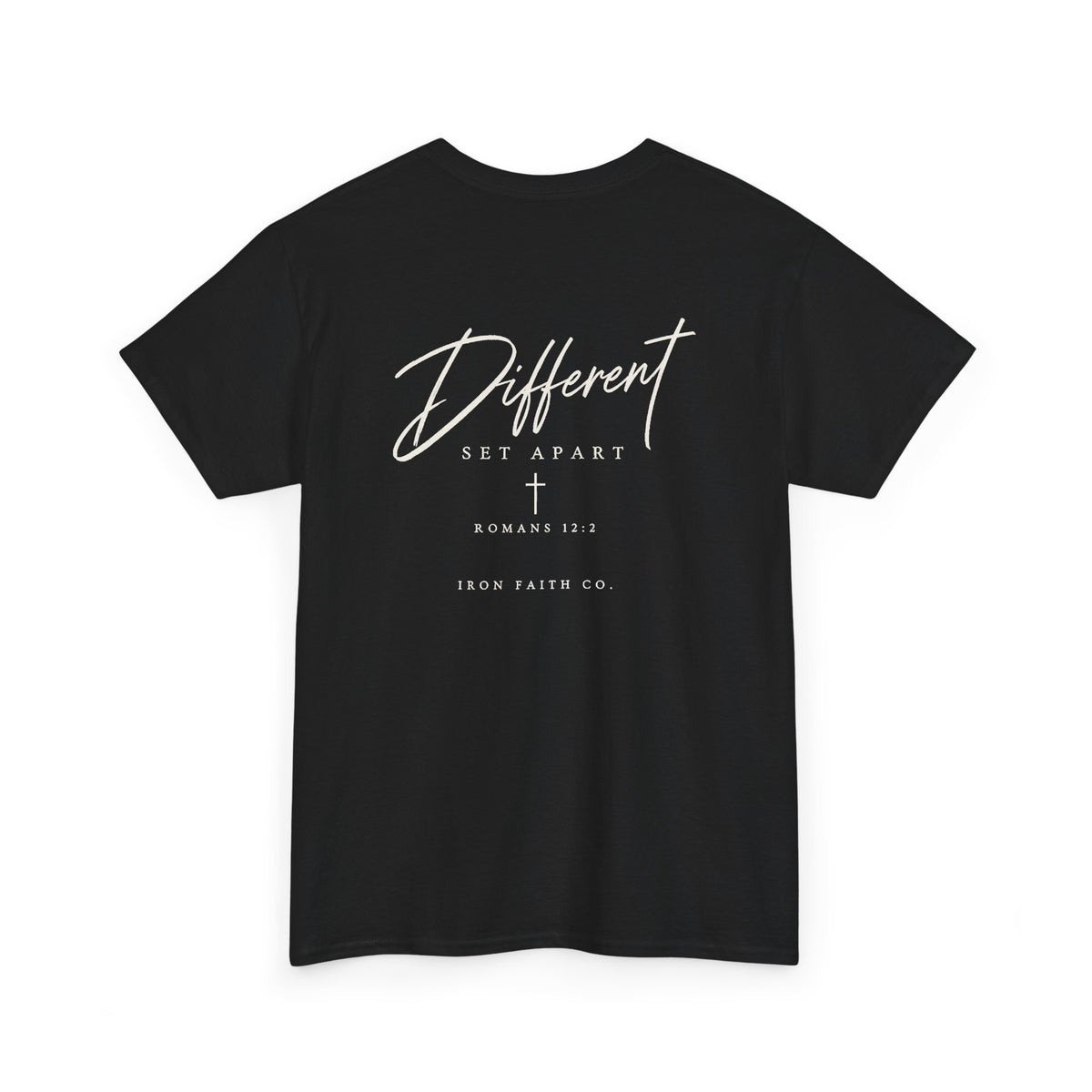 Different Romans 12:2 Tee – Back Print