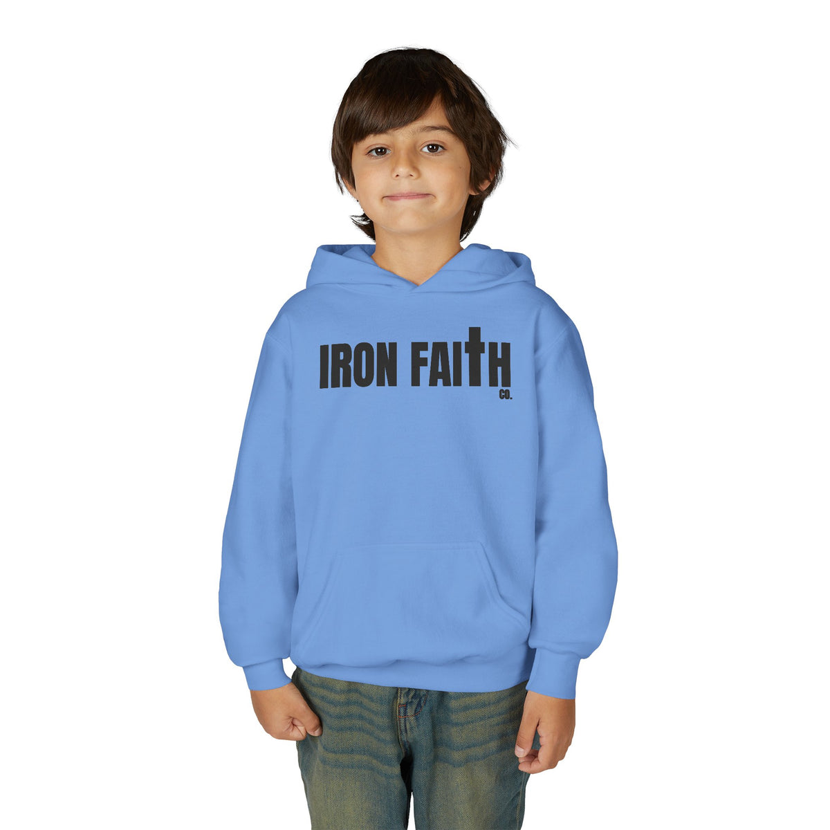 Iron Faith Co. Wordmark Youth Hoodie