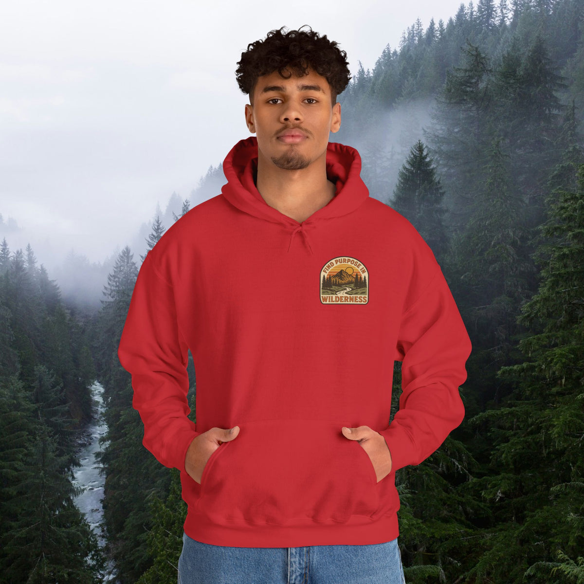 Find purpose in wilderness | Iron Faith Co. | Comfortable Heavy Blend Sweatshirt