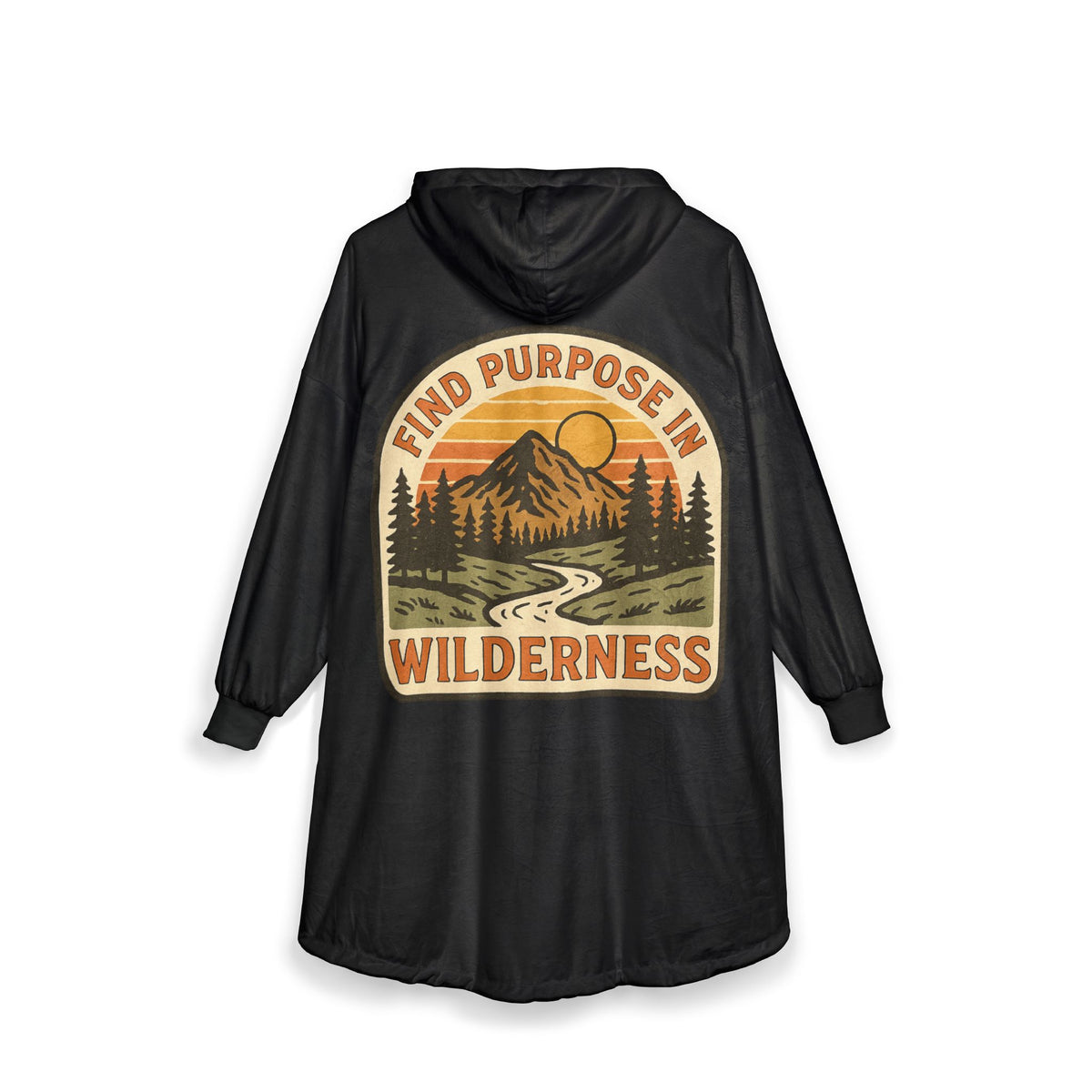 Find Purpose in the Wilderness Hooded Sherpa Blanket