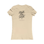 Walk By Faith Women's Fitted Tee – Back Print
