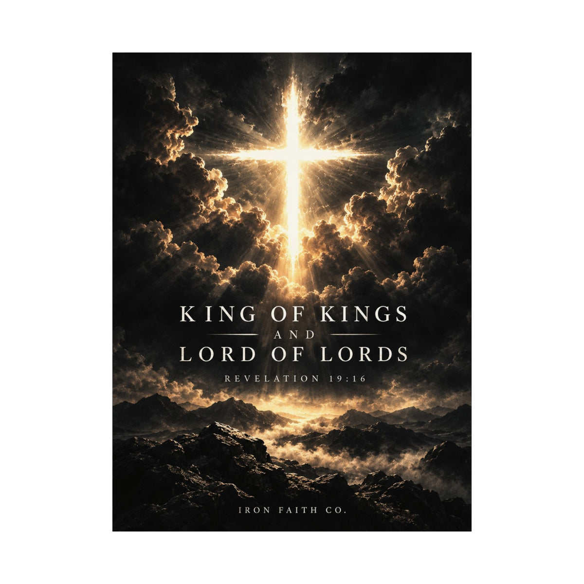 King of Kings Revelation 19:16 Poster