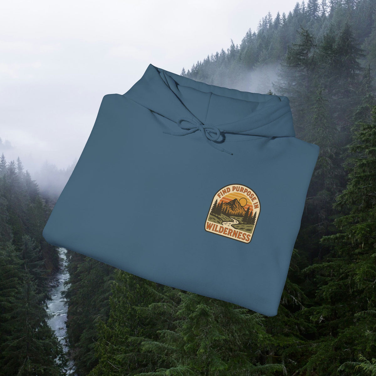 Find purpose in wilderness | Iron Faith Co. | Comfortable Heavy Blend Sweatshirt