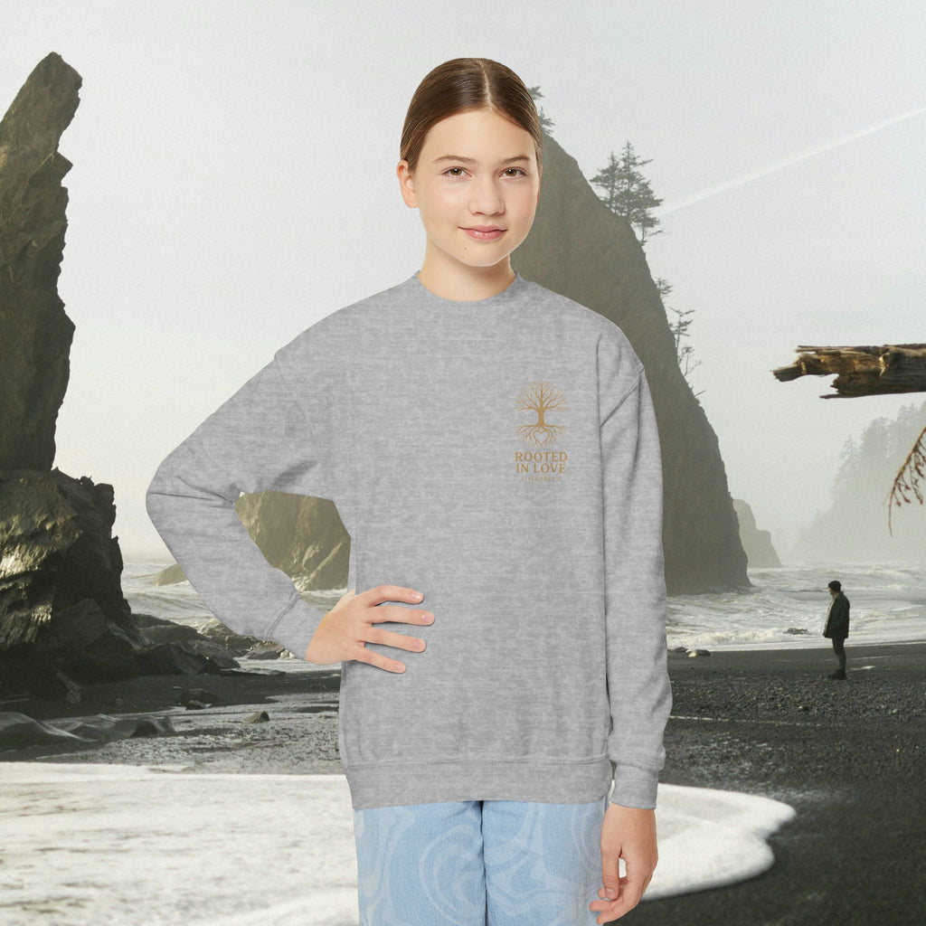 Love One Another Youth Crewneck Sweatshirt — Christian Faith Graphic - photo 21 of 30