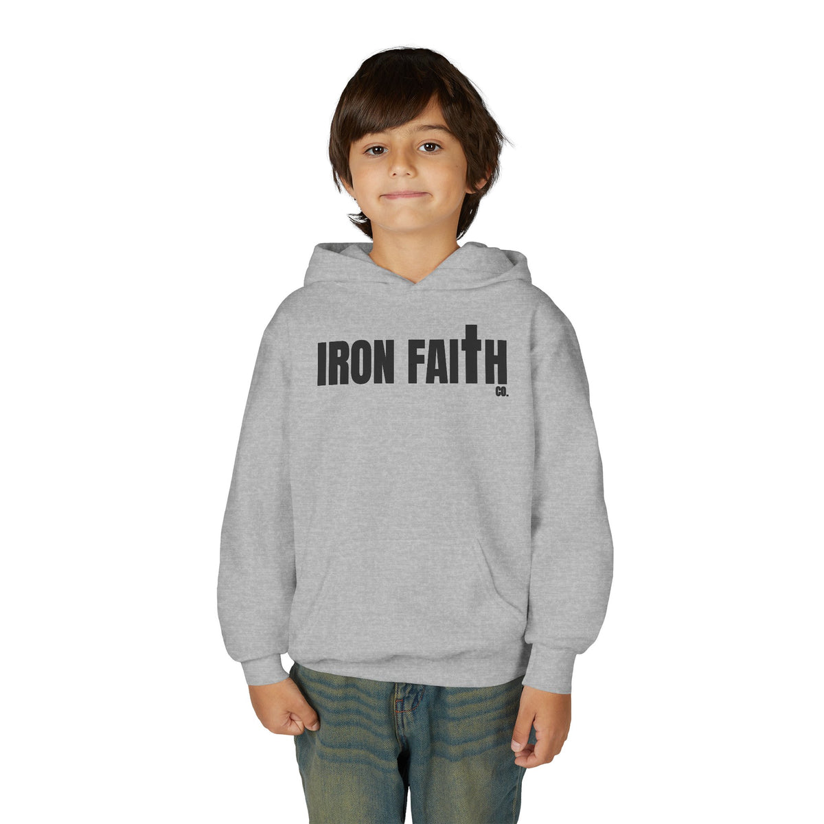 Iron Faith Co. Wordmark Youth Hoodie