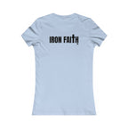 Iron Faith Co. Wordmark Women's Fitted Tee – Back Print
