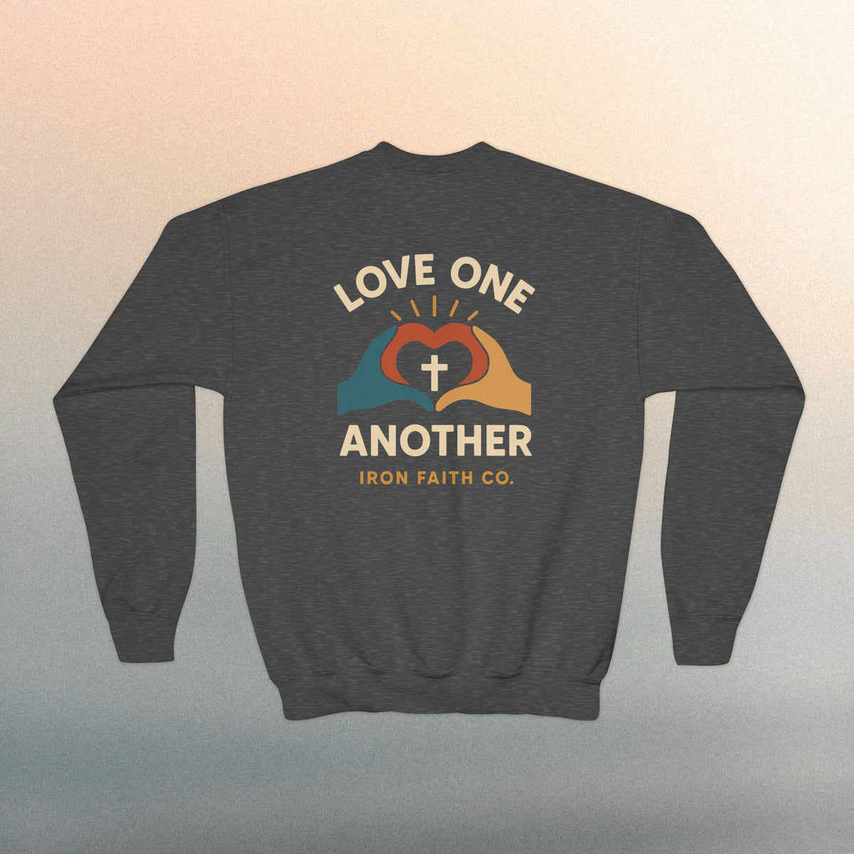 Love One Another Youth Crewneck Sweatshirt — Christian Faith Graphic - photo 28 of 30