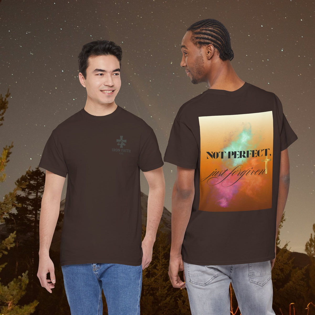 Iron Faith Co. | Not Perfect, Just Forgiven - Unisex Heavy Cotton T-Shirt