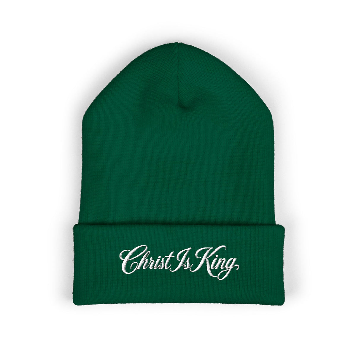 Christ Is King Embroidered Cuffed Beanie