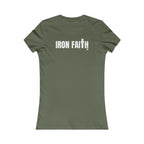 Iron Faith Co. Wordmark Women's Fitted Tee – Back Print