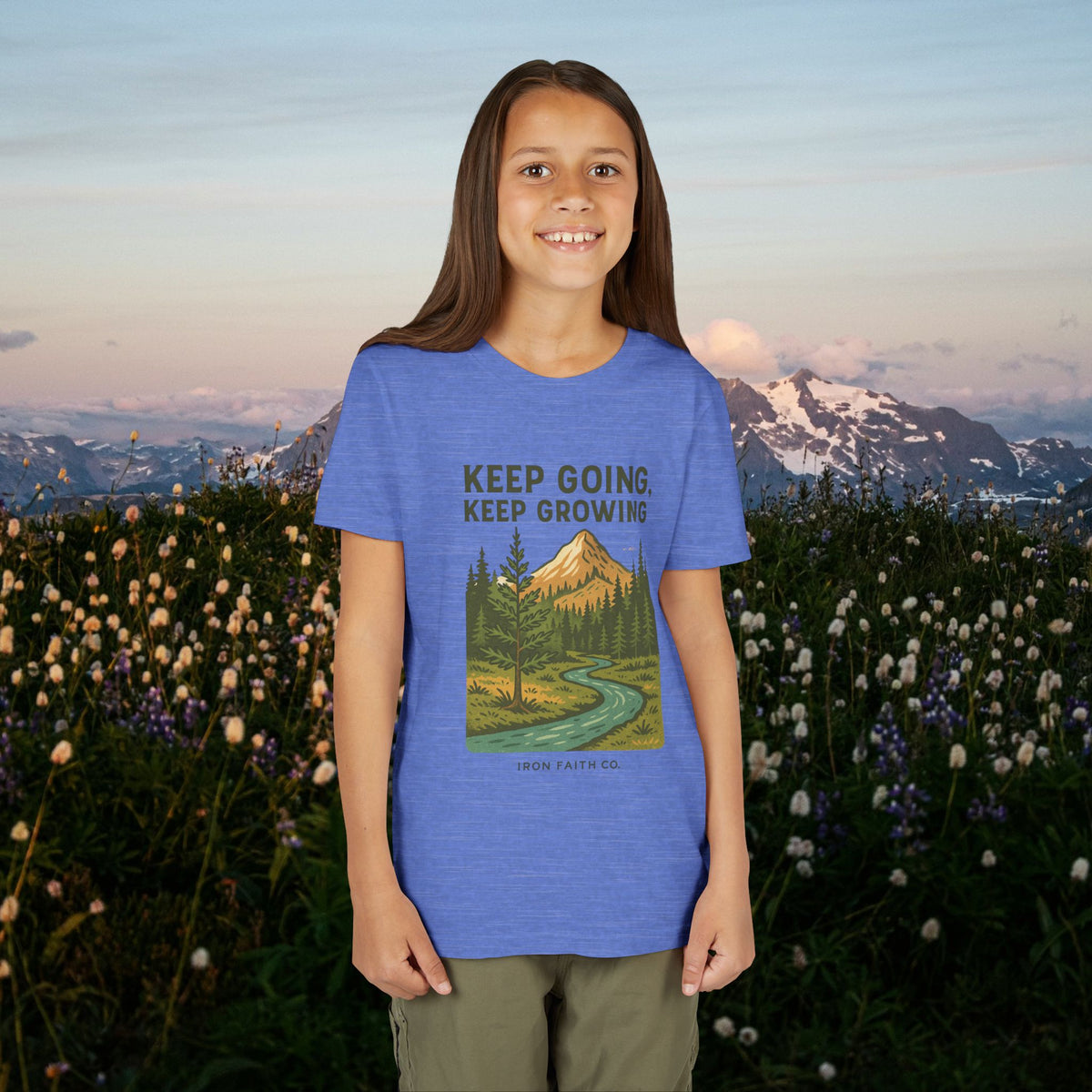 Keep going keep growing - Iron Faith Co. - Youth Short Sleeve Tee - photo 18 of 30
