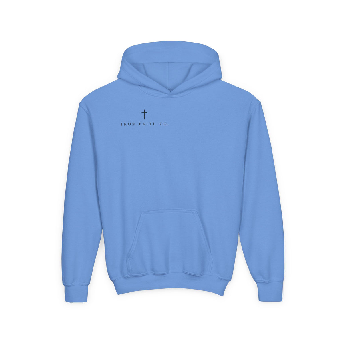 Iron Faith Co. Wordmark Youth Hoodie – Back Print
