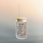 God's Creation - Iron Faith Co. - Floral Sipper Glass, 16oz - photo 1 of 4