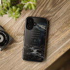 The He Leads Psalm 23 Phone Case shown in a styled everyday scene (product mockup)