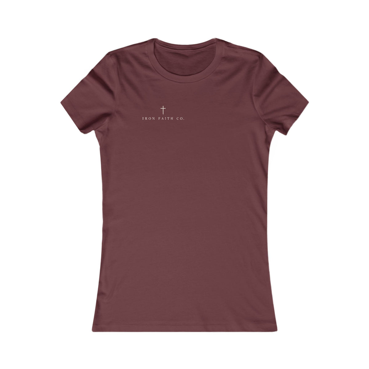 Iron Faith Co. Wordmark Women's Fitted Tee – Back Print