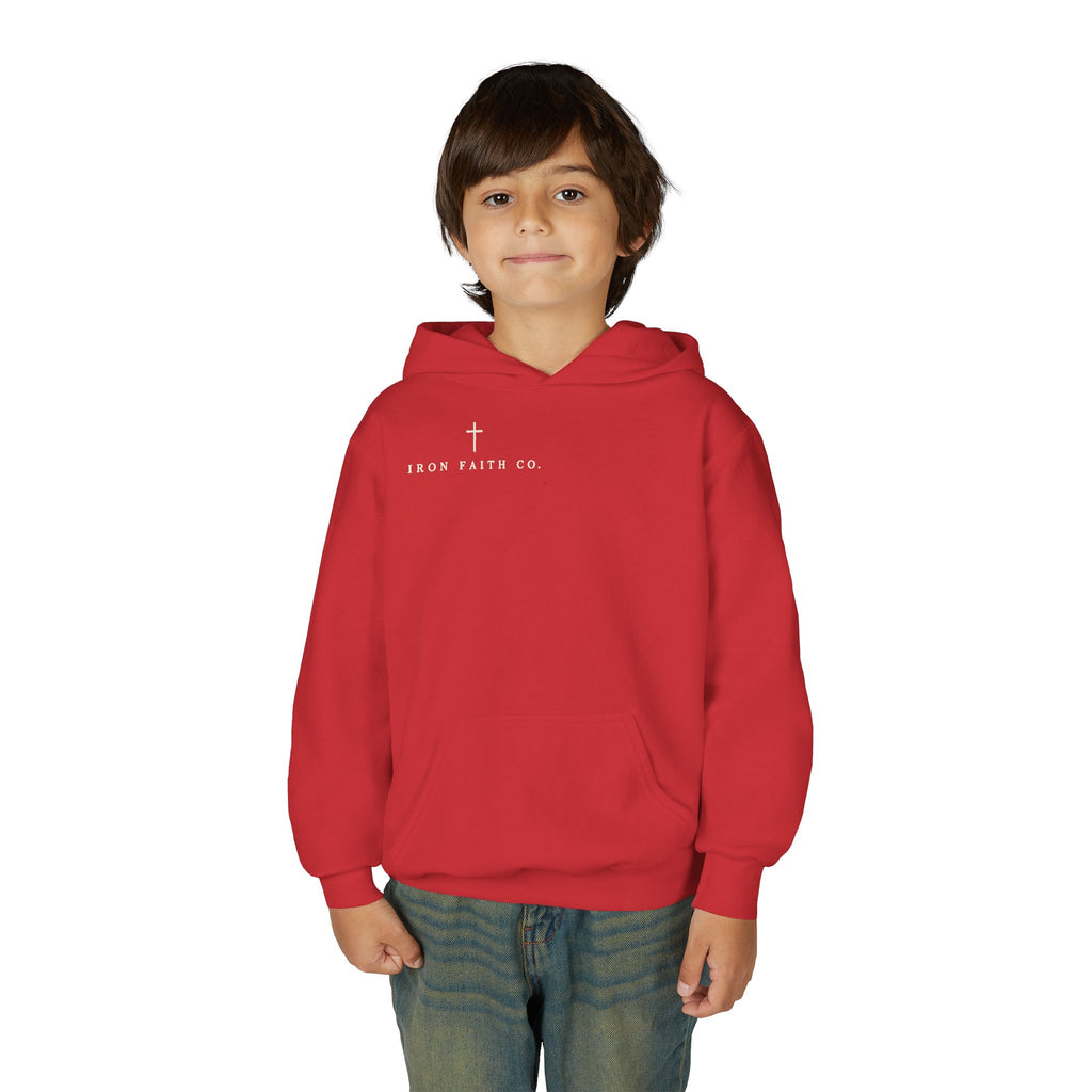 Iron Faith Co. Wordmark Youth Hoodie – Back Print