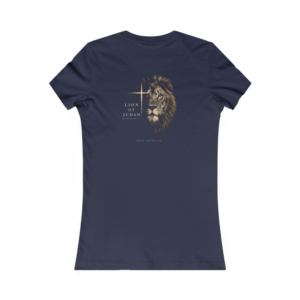 Lion of Judah Women's Fitted Tee – Back Print