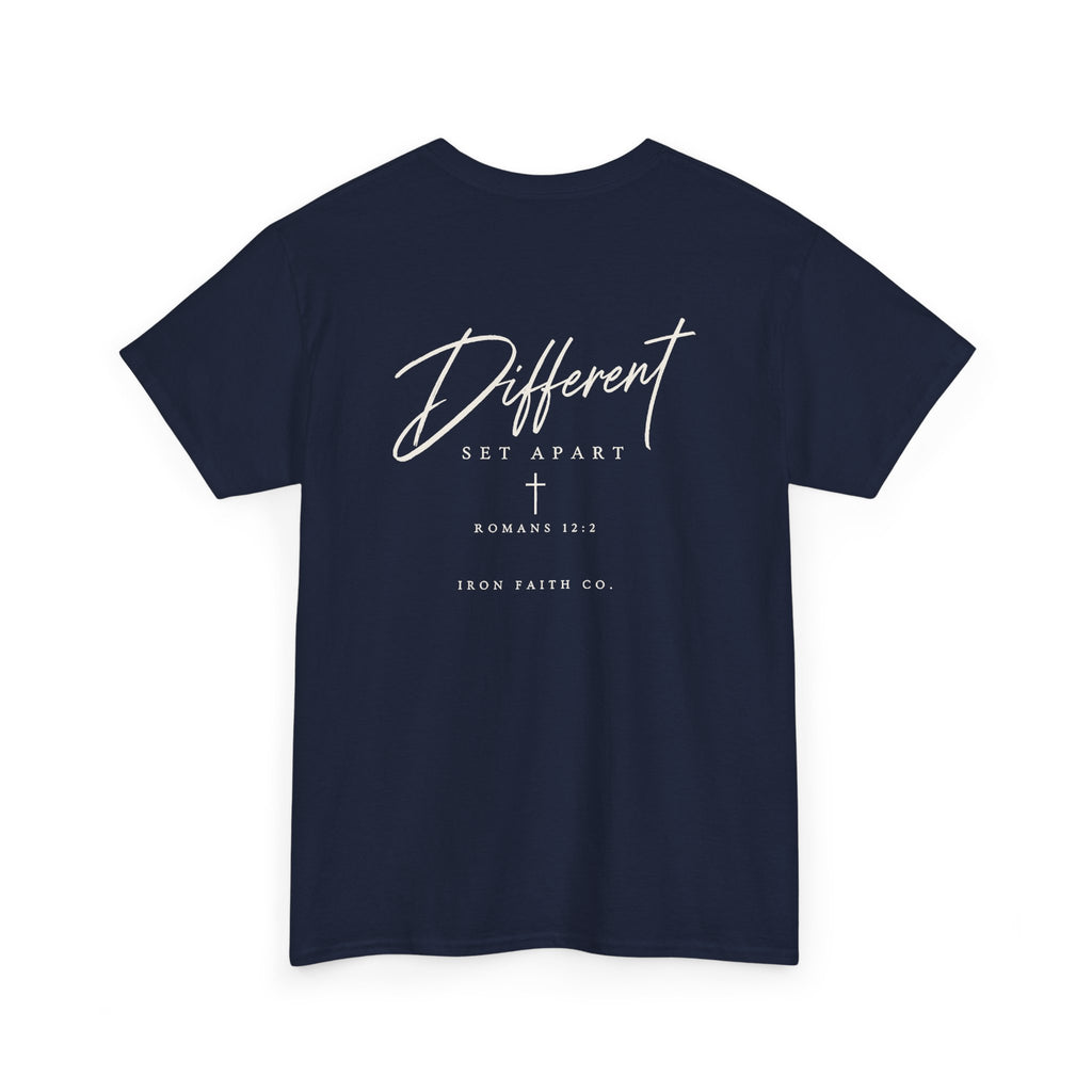 Different Romans 12:2 Tee – Back Print