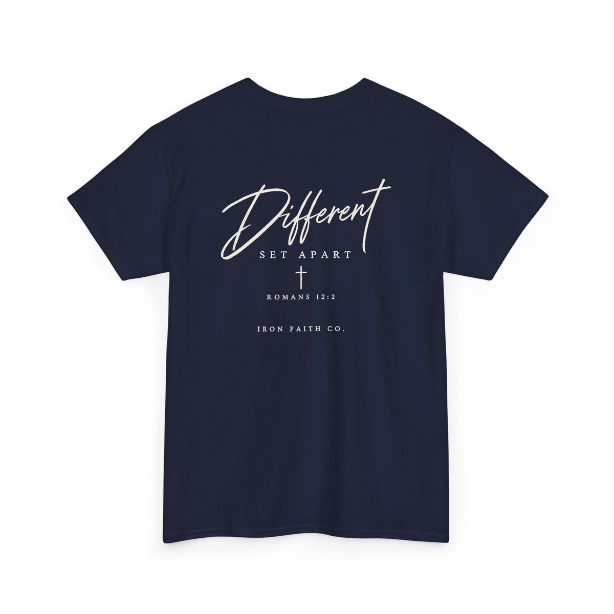 Different Romans 12:2 Tee – Back Print